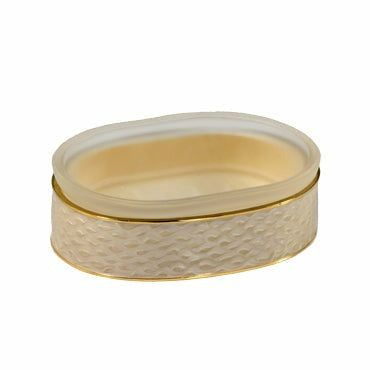 Mike and Ally Pacific Bath Accessories Oval Soap Dish Sahara/Gold