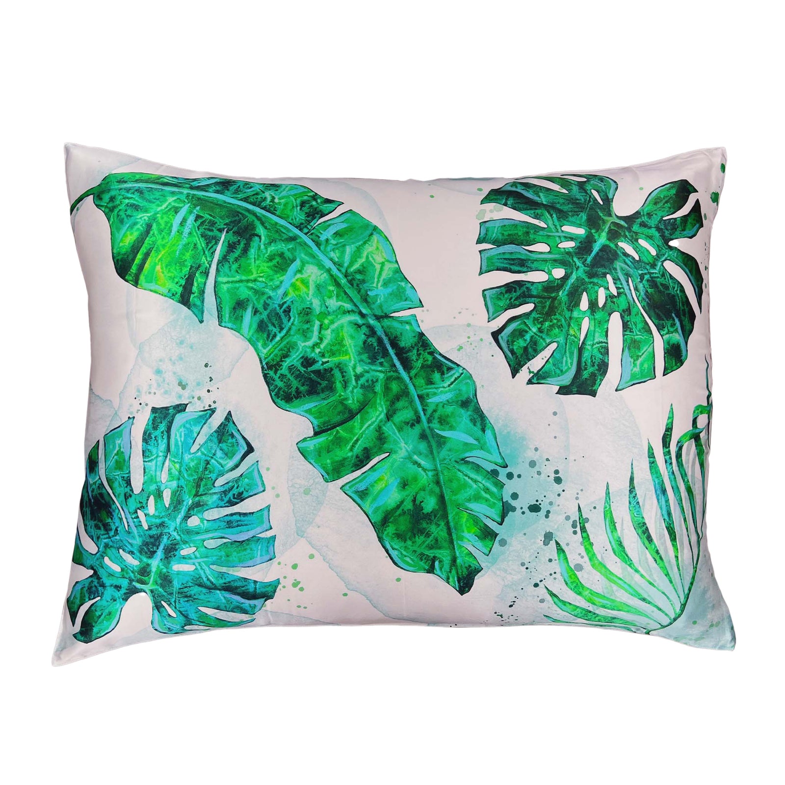 Tropical Palms Silk Pillowcase from Mulberry Park Silks