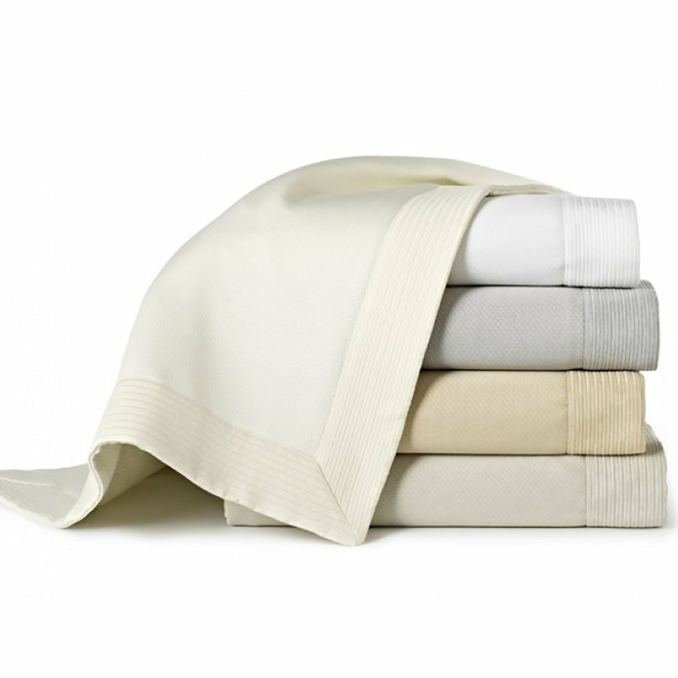 Peacock Alley Angelina Matelasse Bedding Stack White Fine Linens