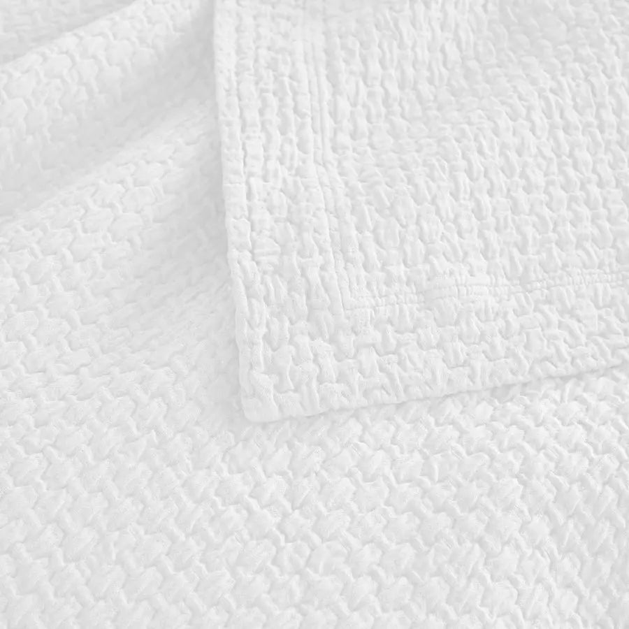 Peacock Alley Juliet Coverlet and Shams Detail White Fine Linens