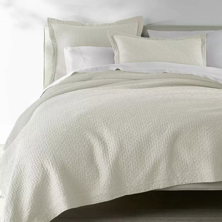 Peacock Alley Juliet Coverlet and Shams Pearl Fine Linens