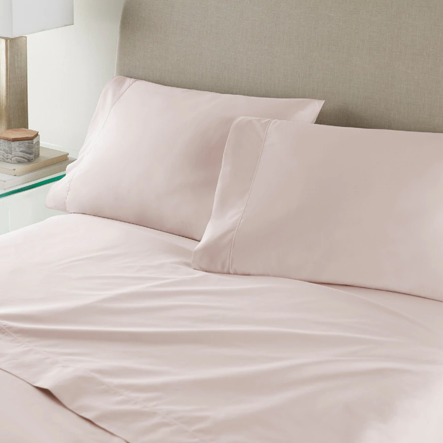 Peacock Alley Nile Egyptian Cotton Bedding Lifestyle Dusty Pink Fine Linens