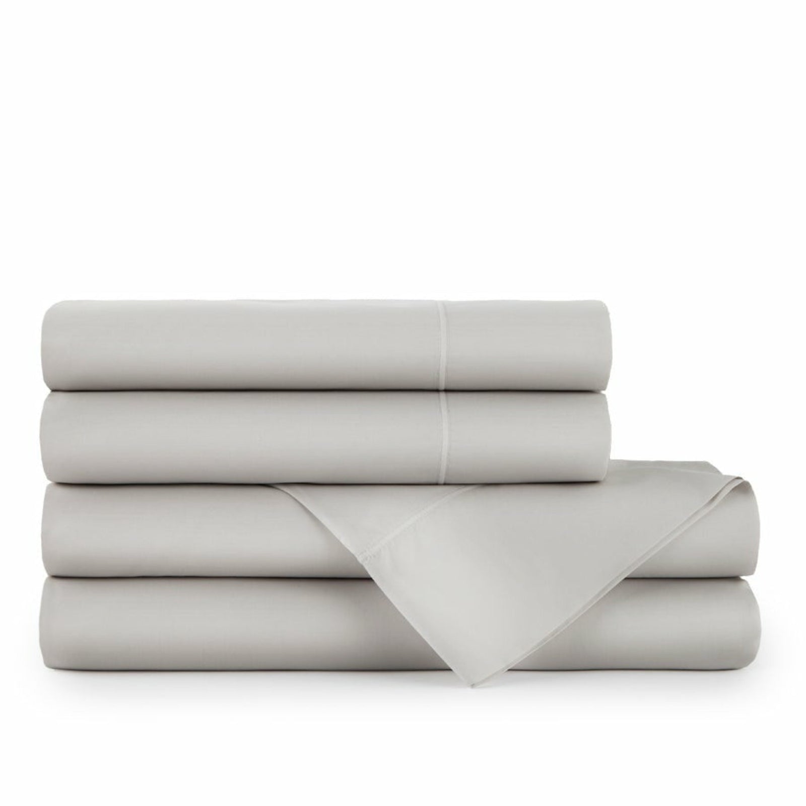 Peacock Alley Nile Egyptian Cotton Bedding Sheet Set Light Grey Fine Linens