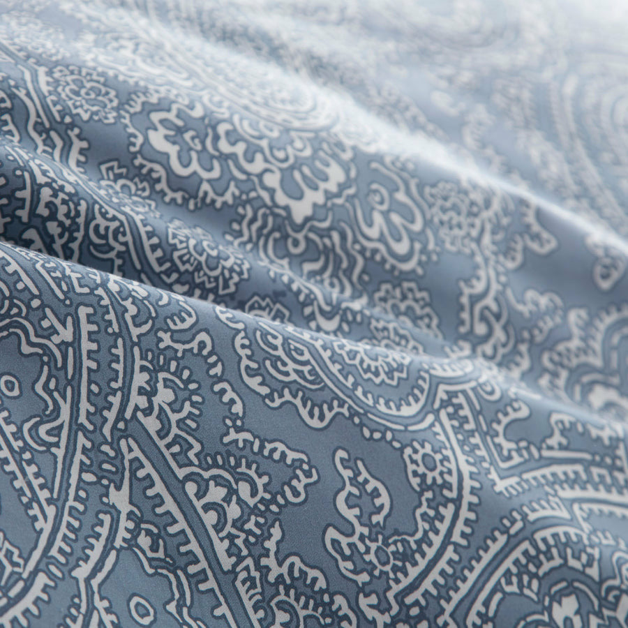 Peacock Alley Paisley Bedding Swatch Blue Fine Linens