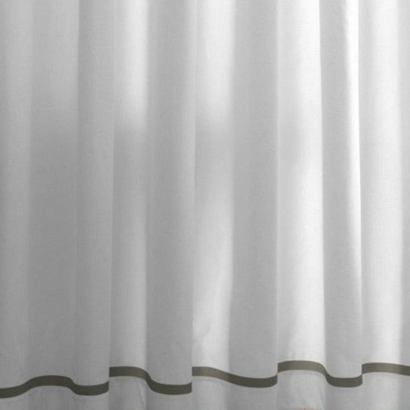 Peacock Alley Pique II Shower Curtain Swatch Platinum Fine Linens
