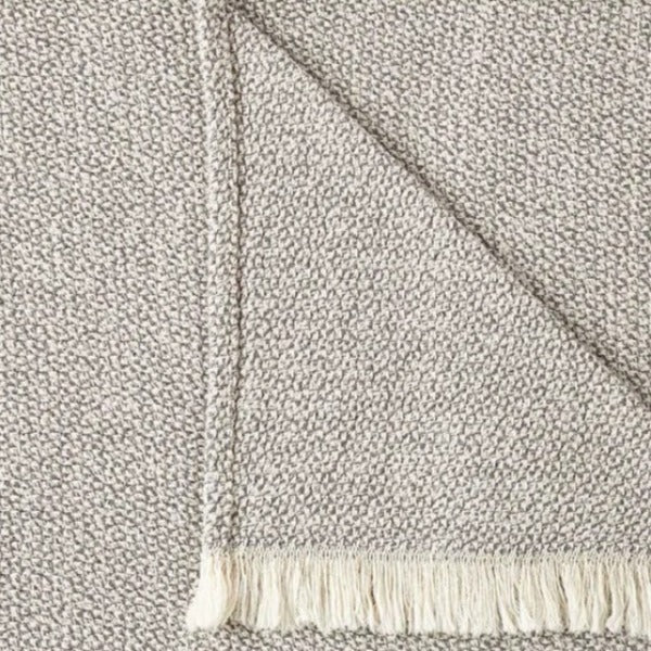 Peacock Alley Santa Fe Cotton Throw Blanket Granite Fine Linens