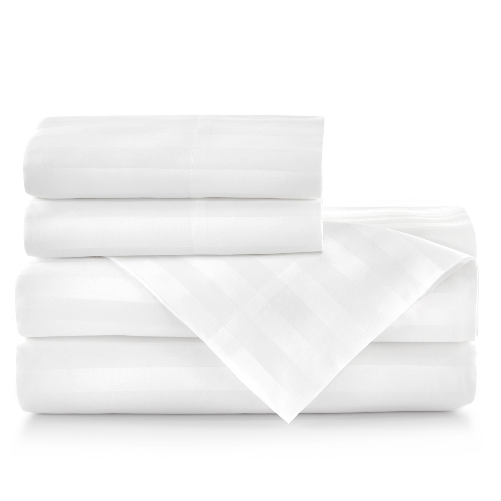 Peacock Alley Soprano Stripe Sateen Bedding - White