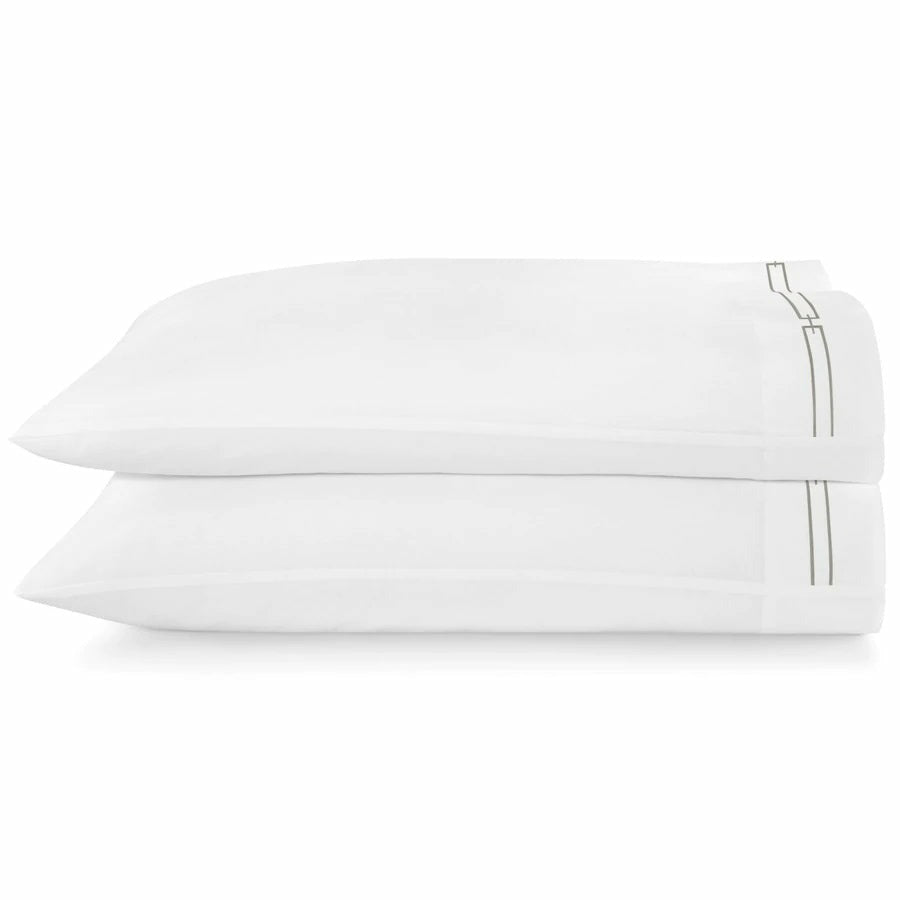 Peacock Alley Stanza Bedding Pillowcases Platinum Fine Linens