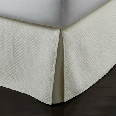 Peacock Alley Oxford Tailored Bedding Bed Skirt Ivory Fine Linens