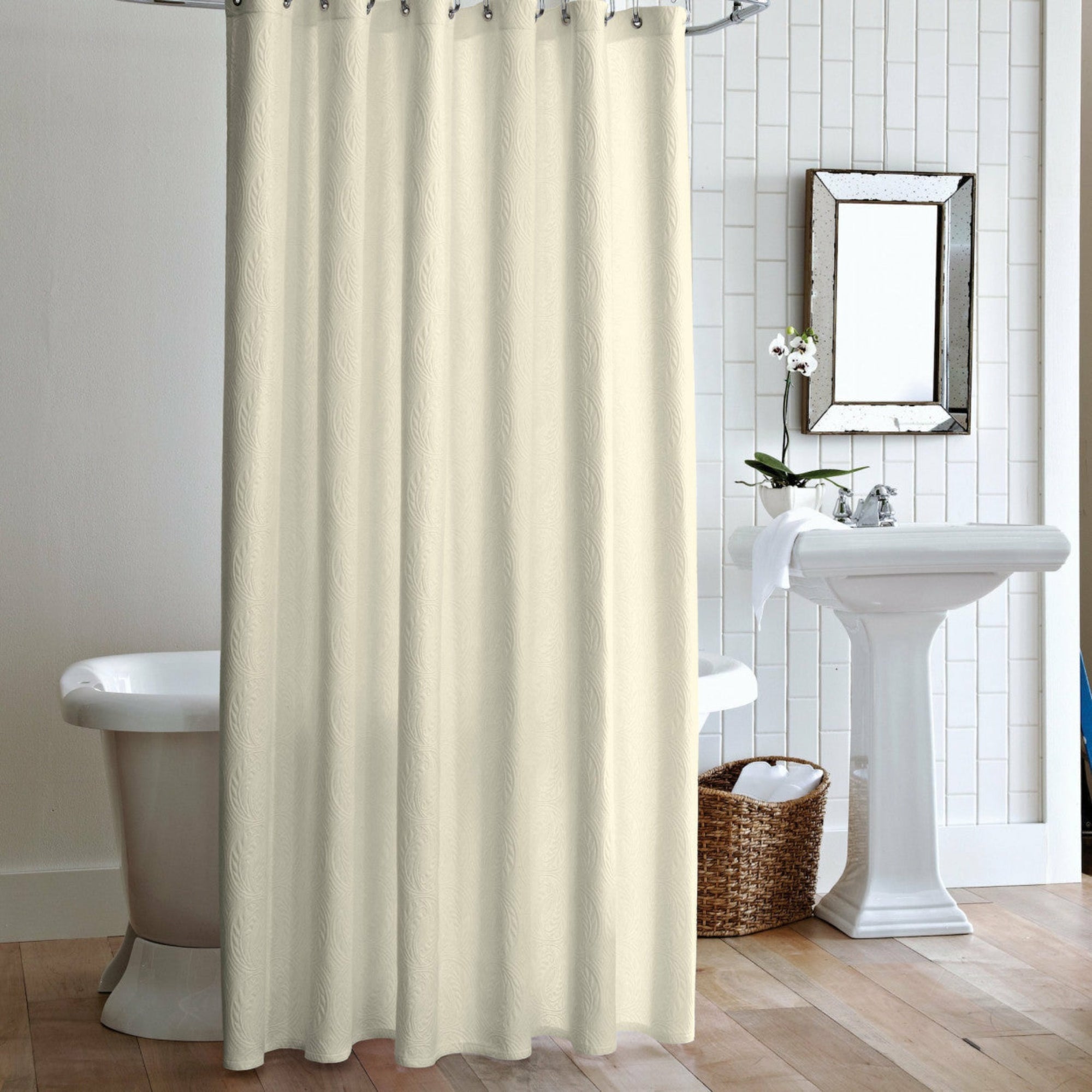 Peacock Alley Vienna Shower Curtain Ivory Fine Linens