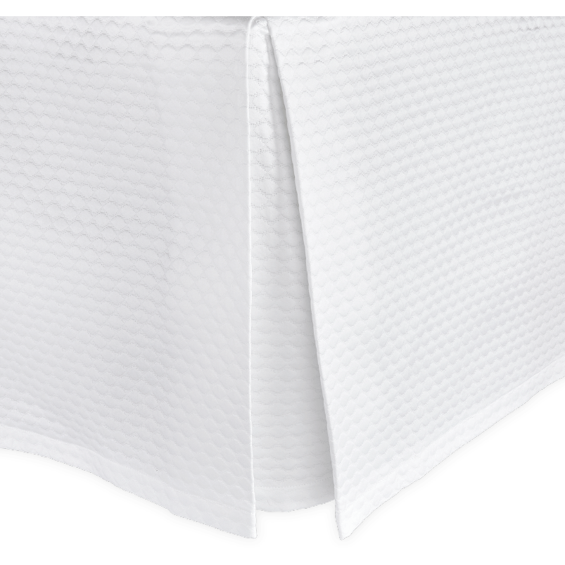 Matouk Pearl Bedding Bedskirt White Fine Linens