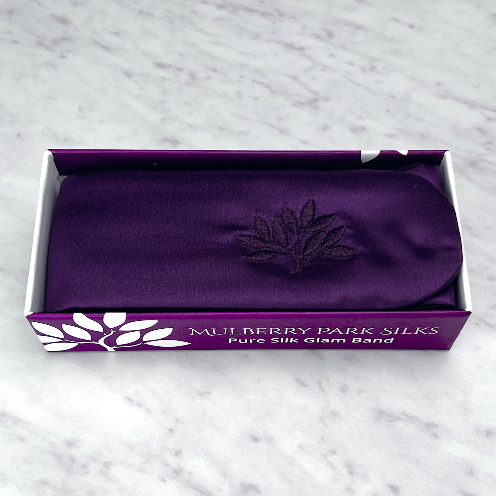 Plum Silk Glam Band from Mulberry Park Silks