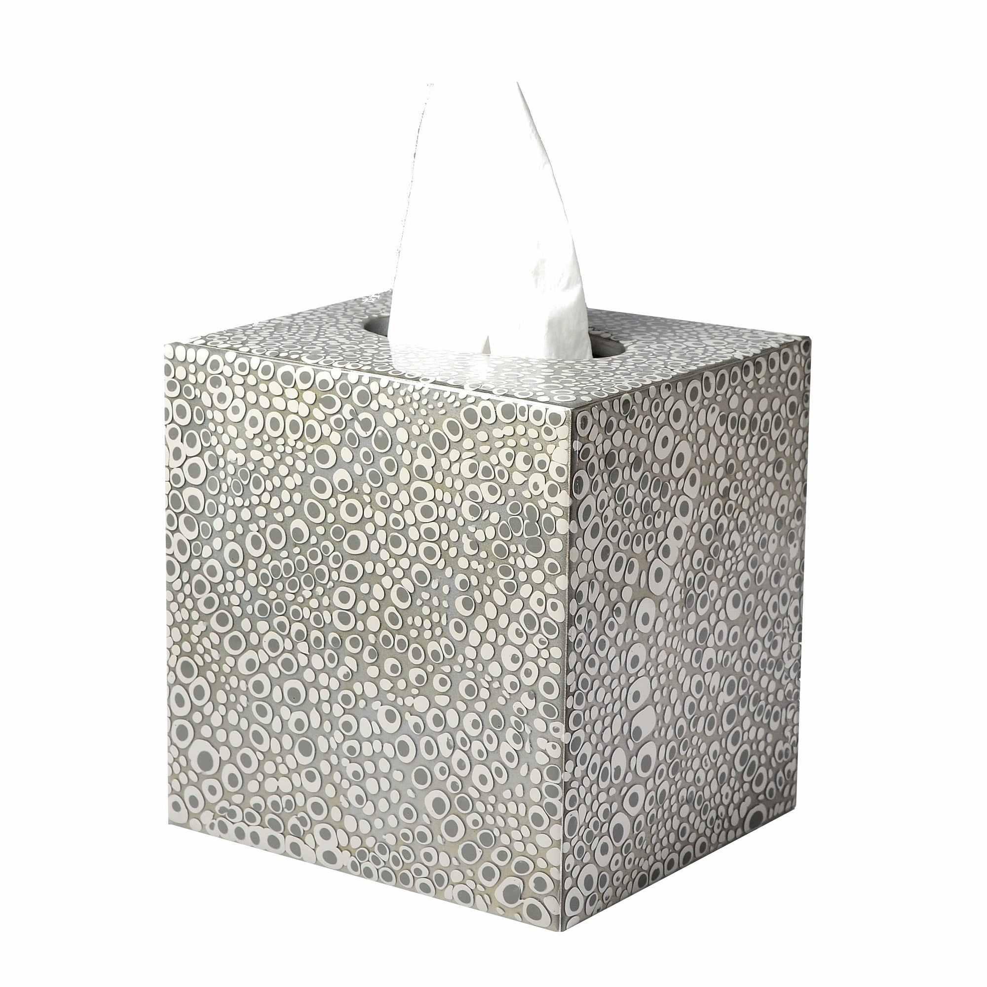 Mike and Ally Proseco Bath Accessories Tissue Boutique Gravel/Silver