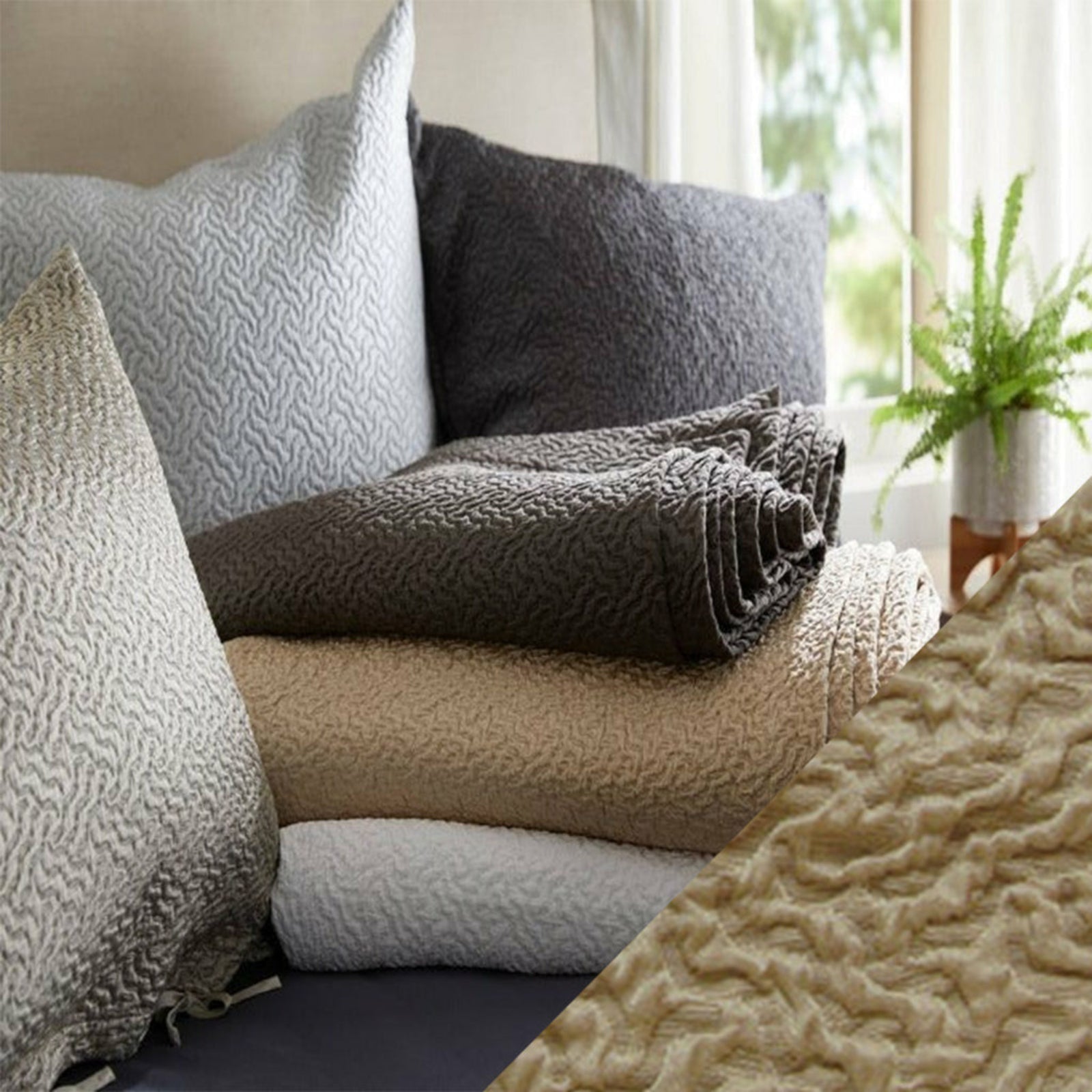 SDH Allegro Bedding Main Parchment Fine Linens