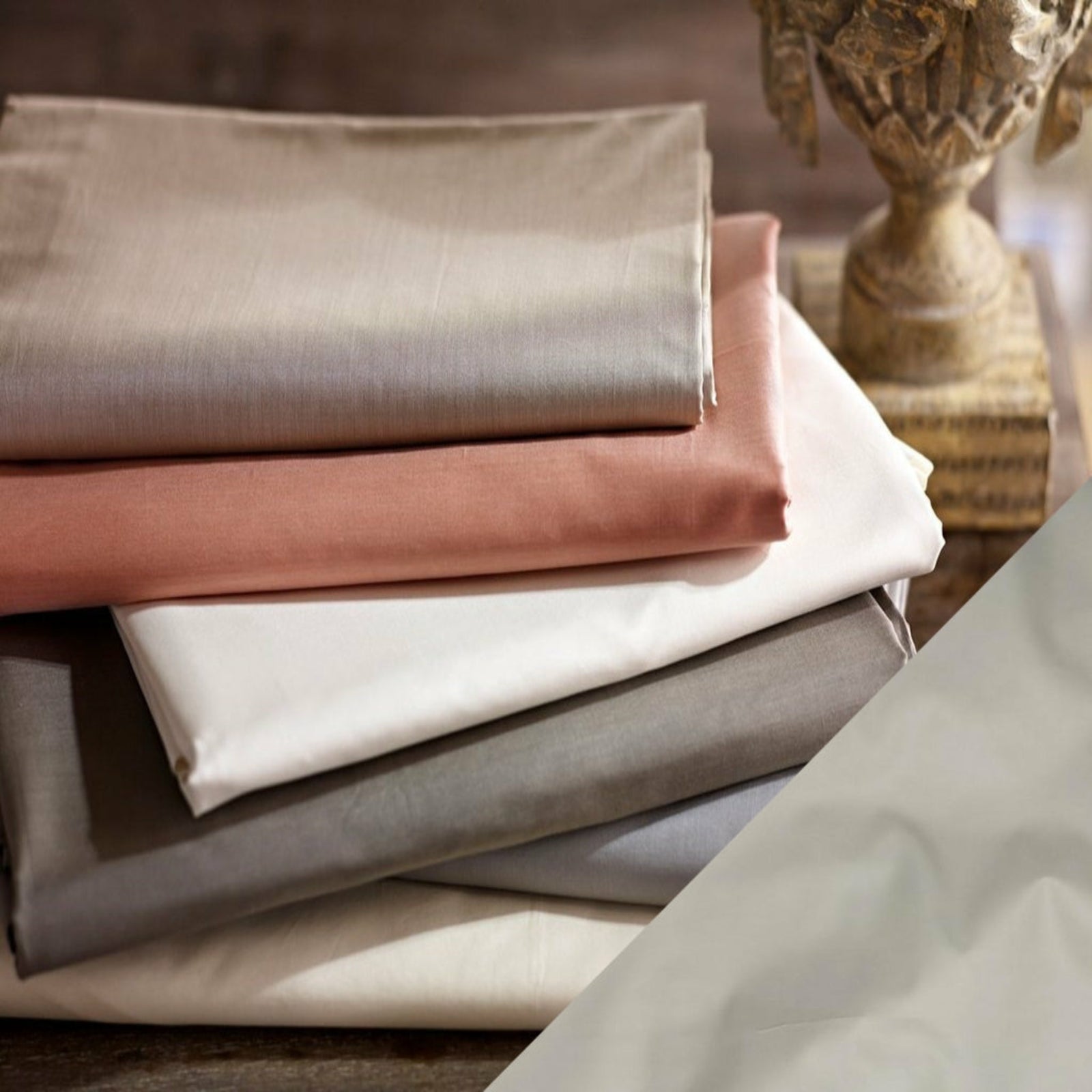 SDH Capri Percale Bedding Putty Fine Linens