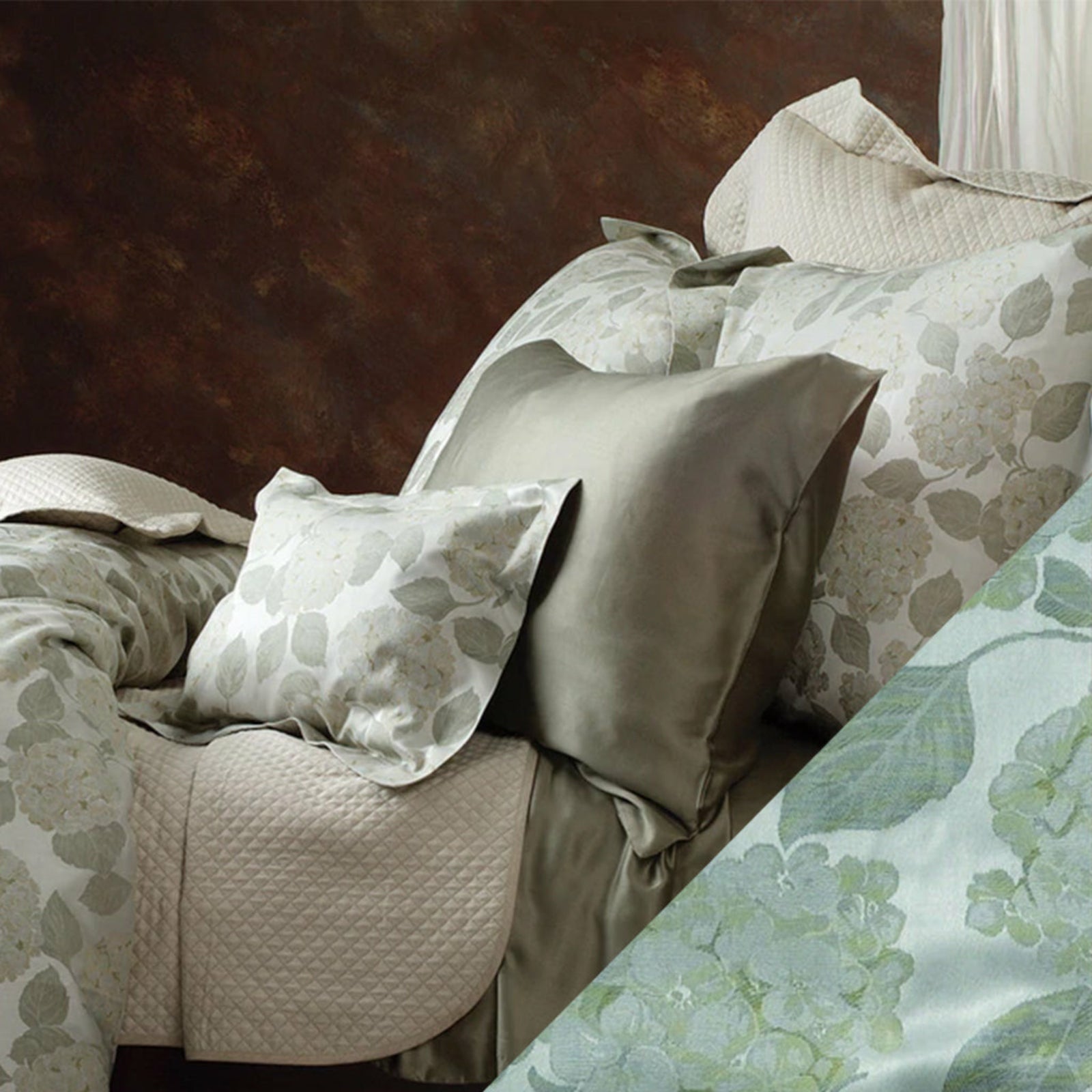 SDH Hydrangea Bedding Main Sage Fine Linens