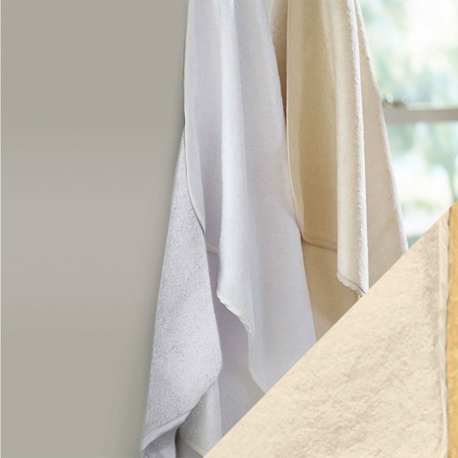 SDH Legna Terry Bath Towels Main Ecru Fine Linens