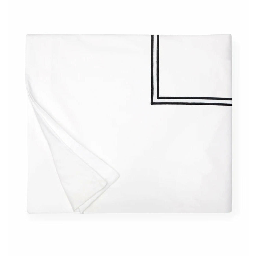 Sferra Grande Hotel Collection Duvet Cover White/Black Fine Linens