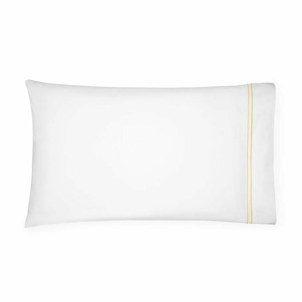 Sferra Grande Hotel Collection Pair of Two Pillowcases White/Banana