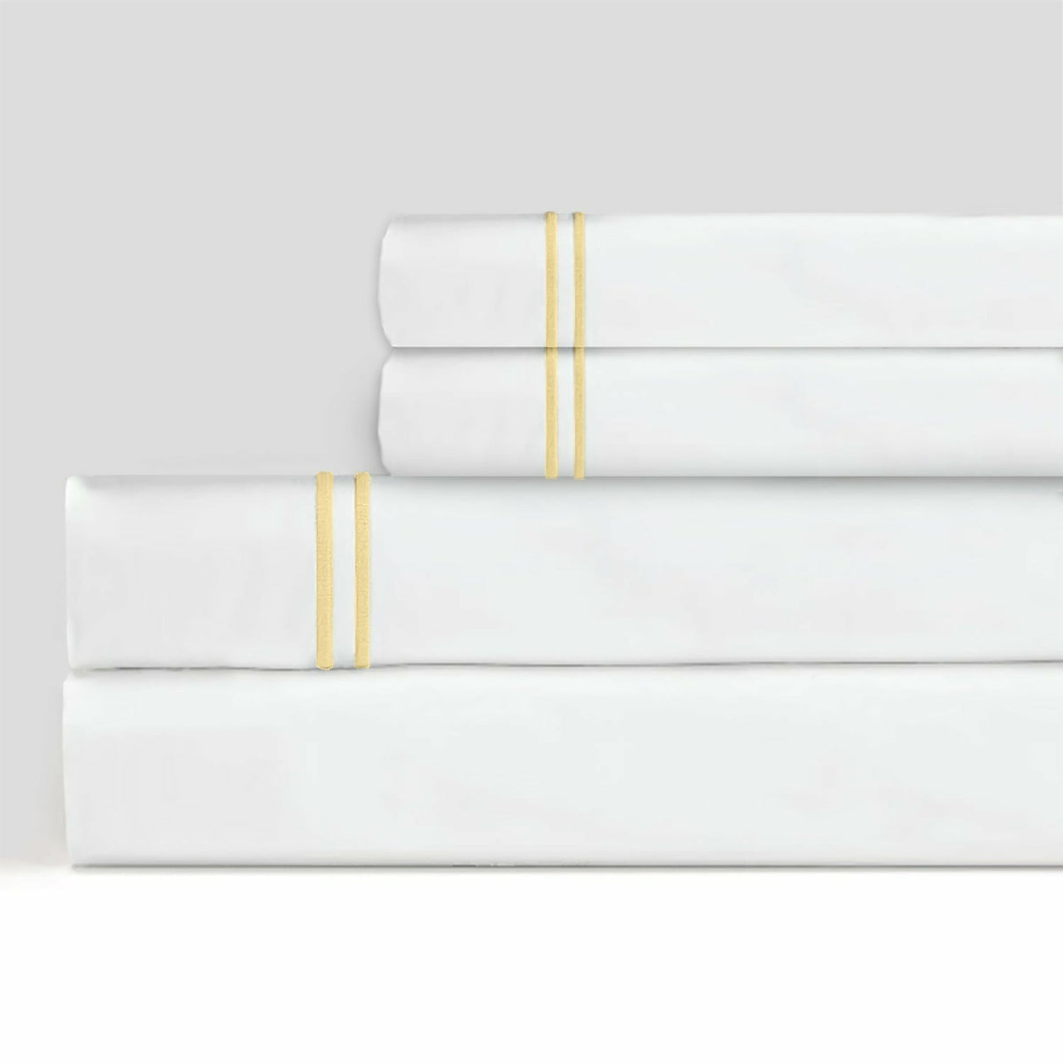 Sferra Grande Hotel Sheet Sets White/Banana Main Fine Linens