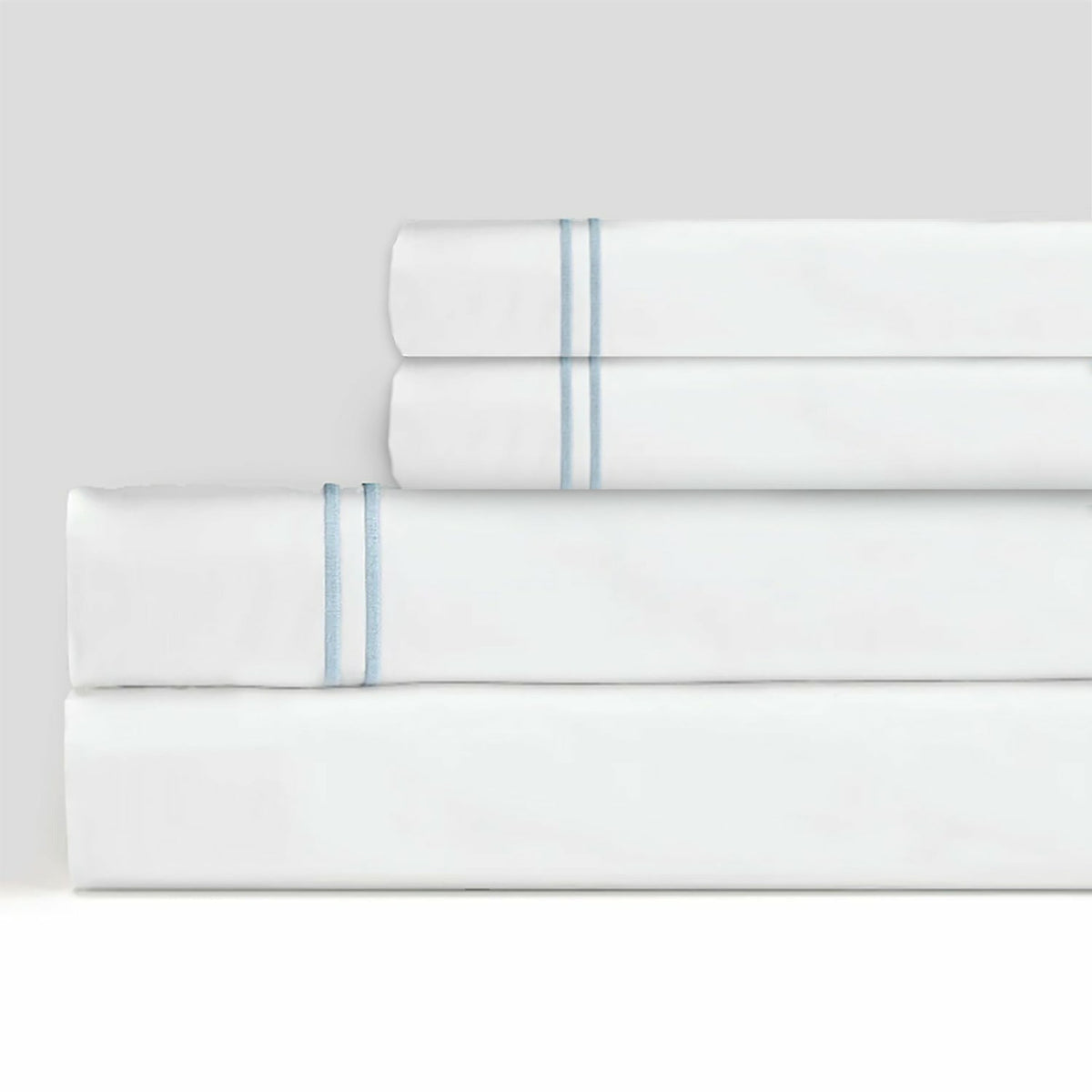 Sferra Grande Hotel Sheet Sets White/Blue Main Fine Linens