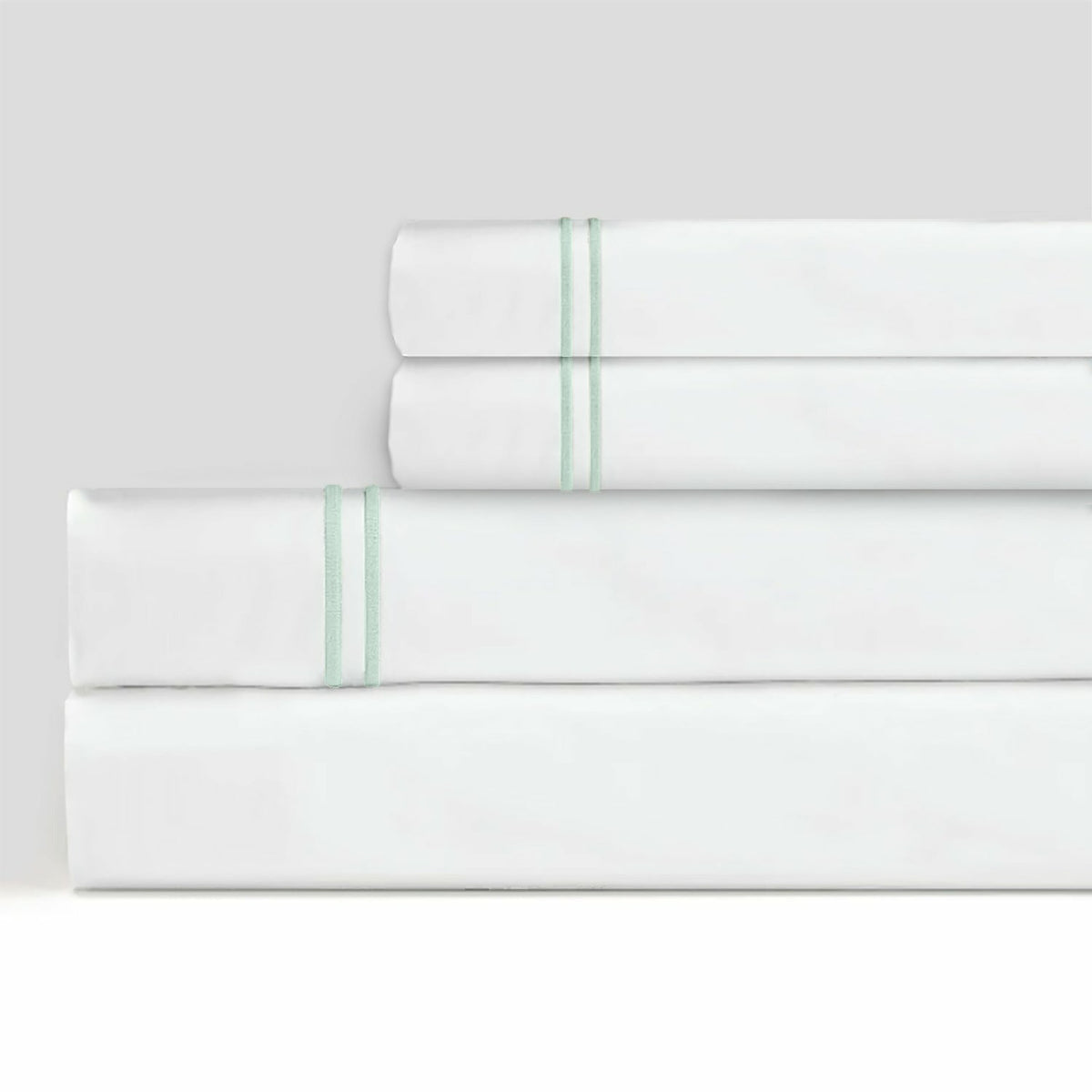 Sferra Grande Hotel Sheet Sets White/Mist Main Fine Linens
