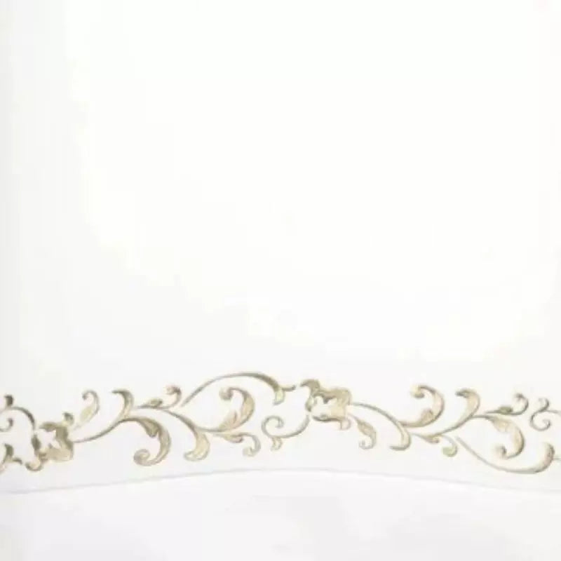 Sferra Griante Bedding Swatch White/Oat Fine Linens