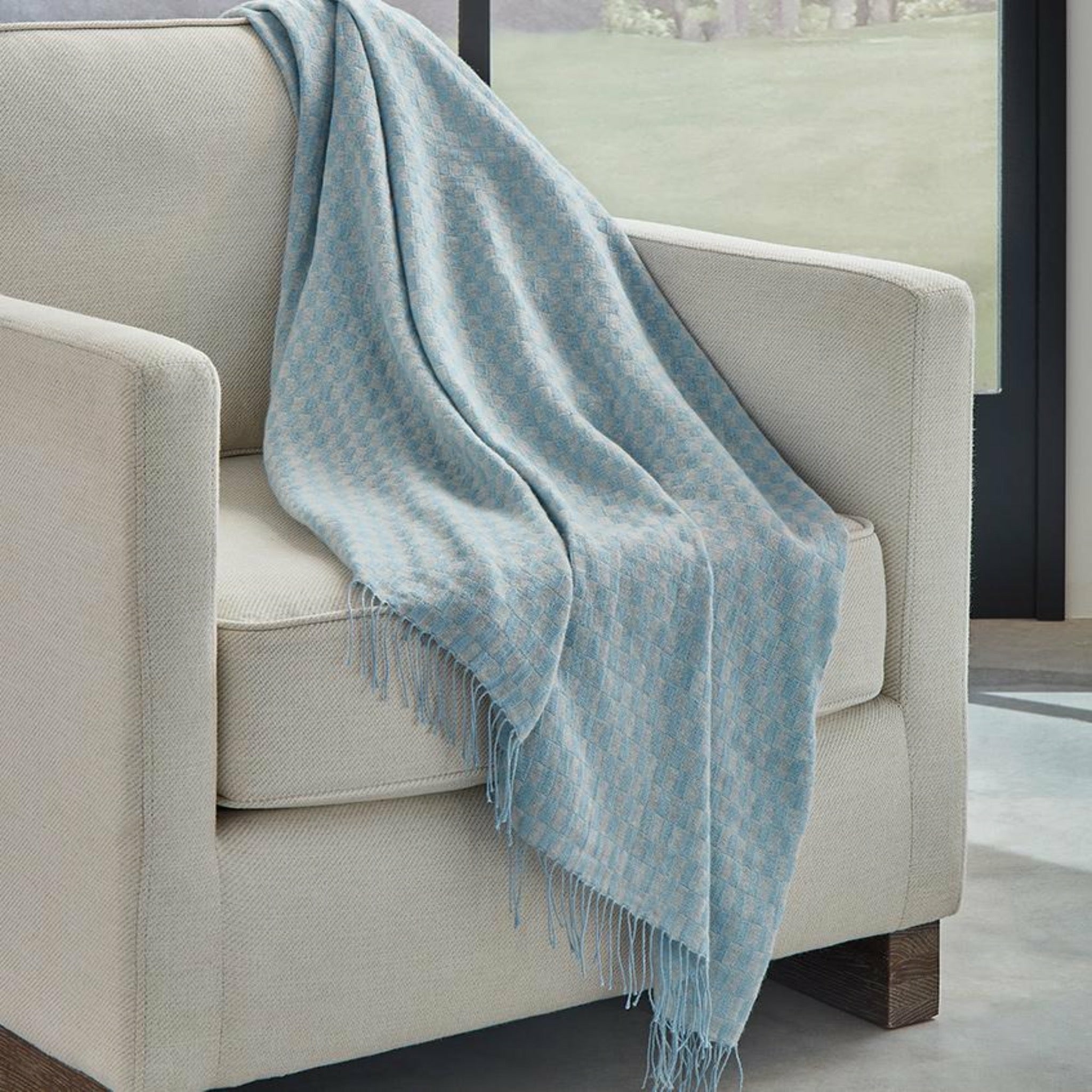 Aqua 2025 blue throw