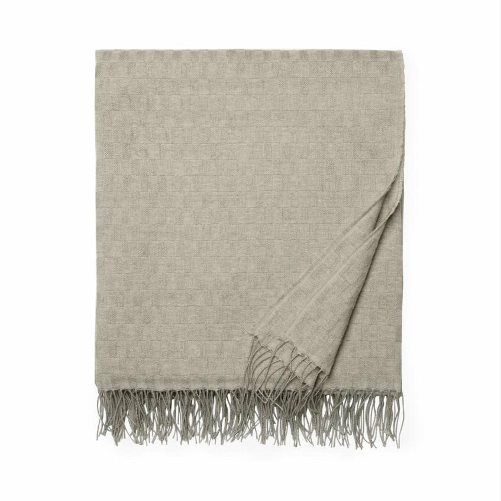 Sferra Palmilla Throw Blanket Grey Fine Linens