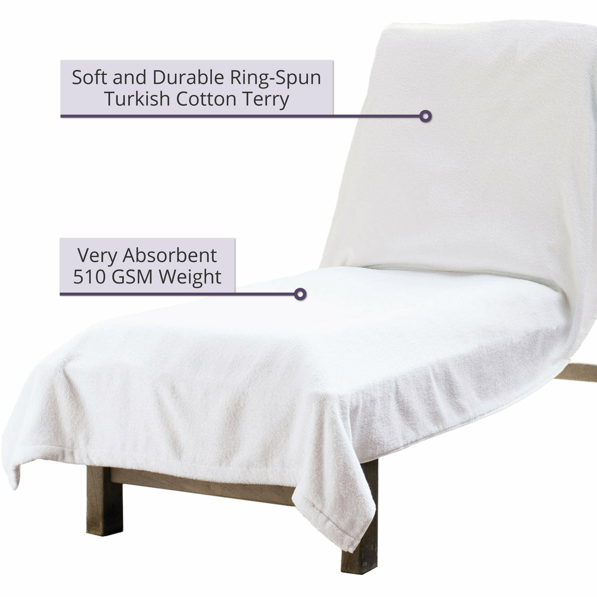 Sferra Santino Cotton Terry Towel Lounge Chair Cover | Luxury Towels