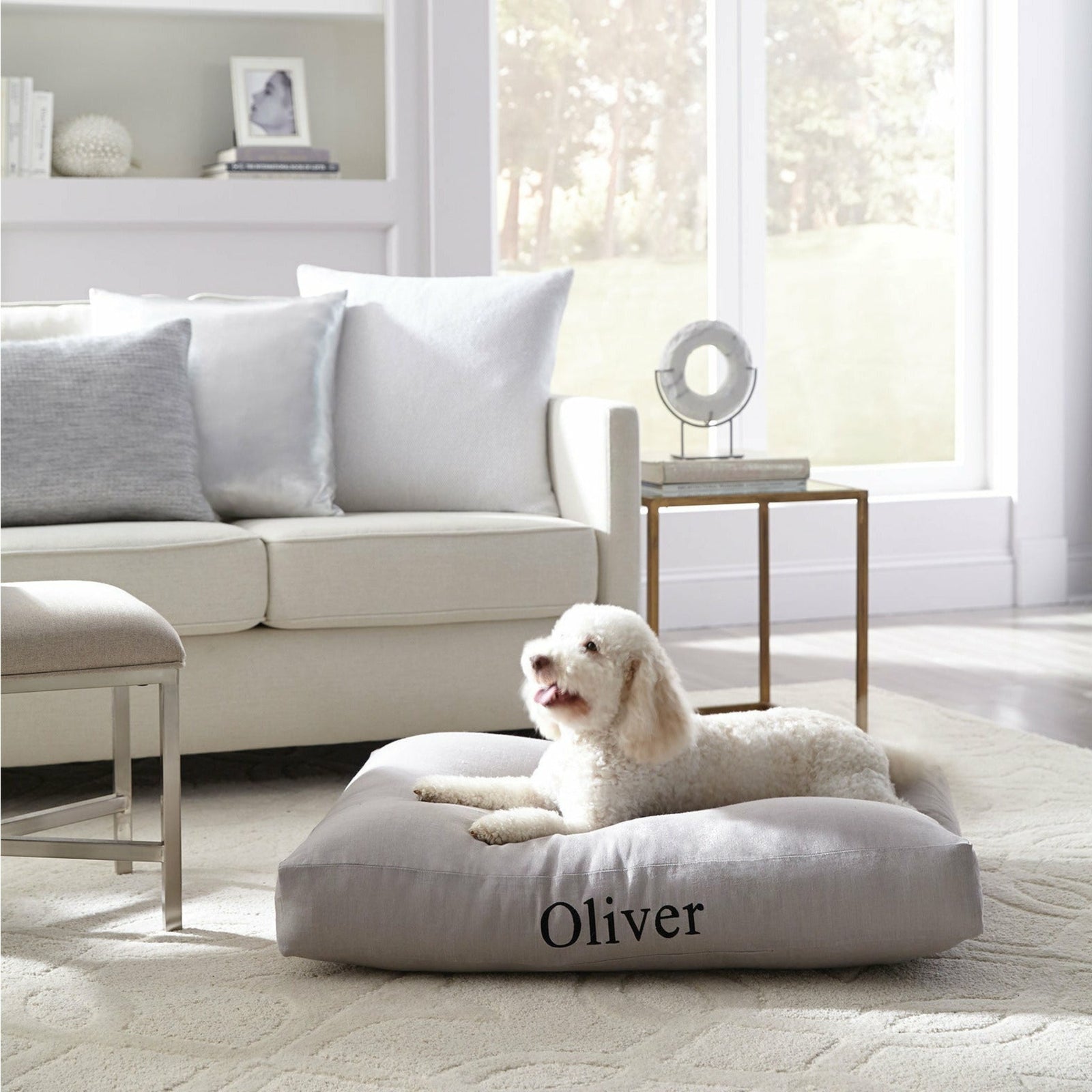 Sferra Lettino Pet Beds Main Grey Fine Linens
