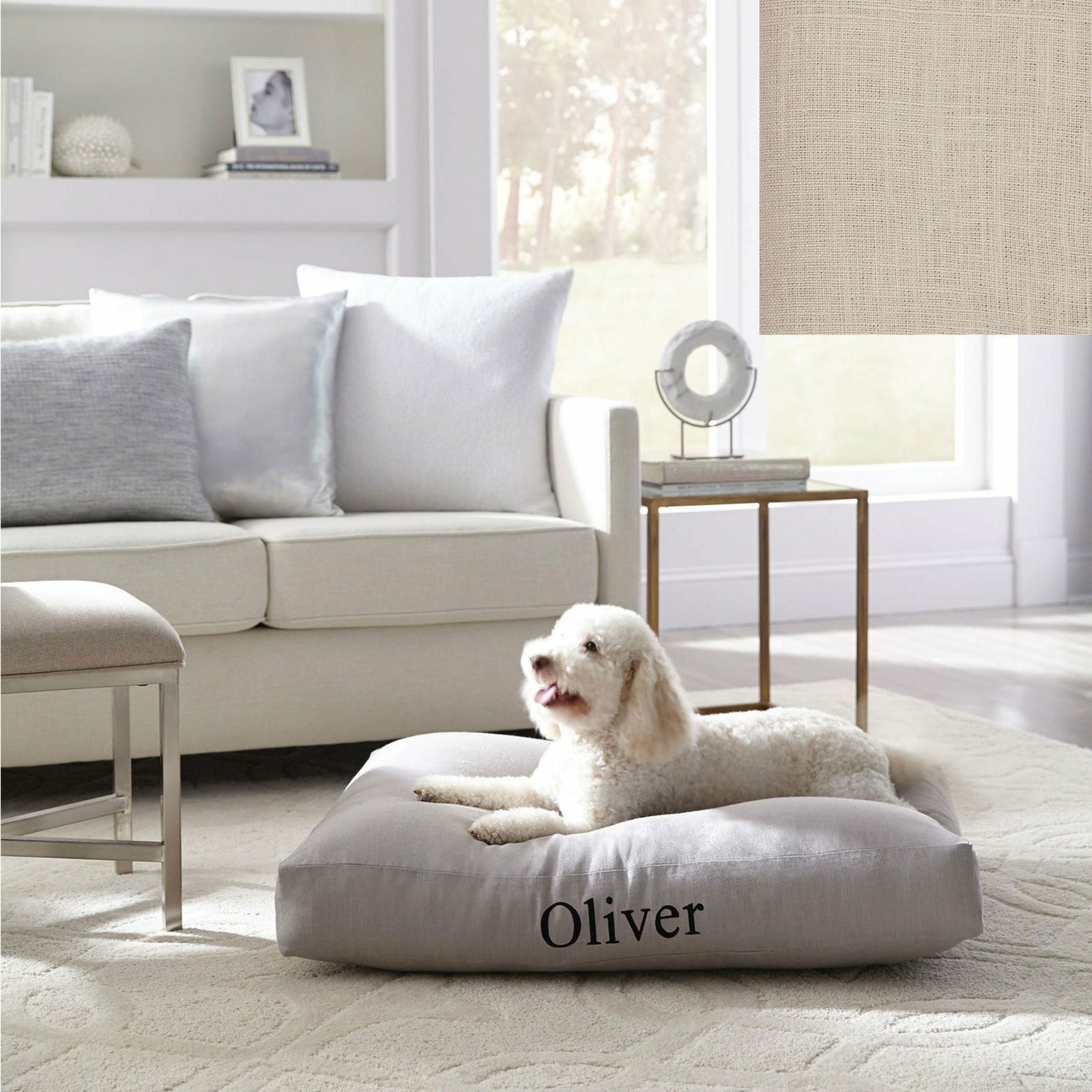 Sferra Lettino Pet Beds Main Natural Fine Linens