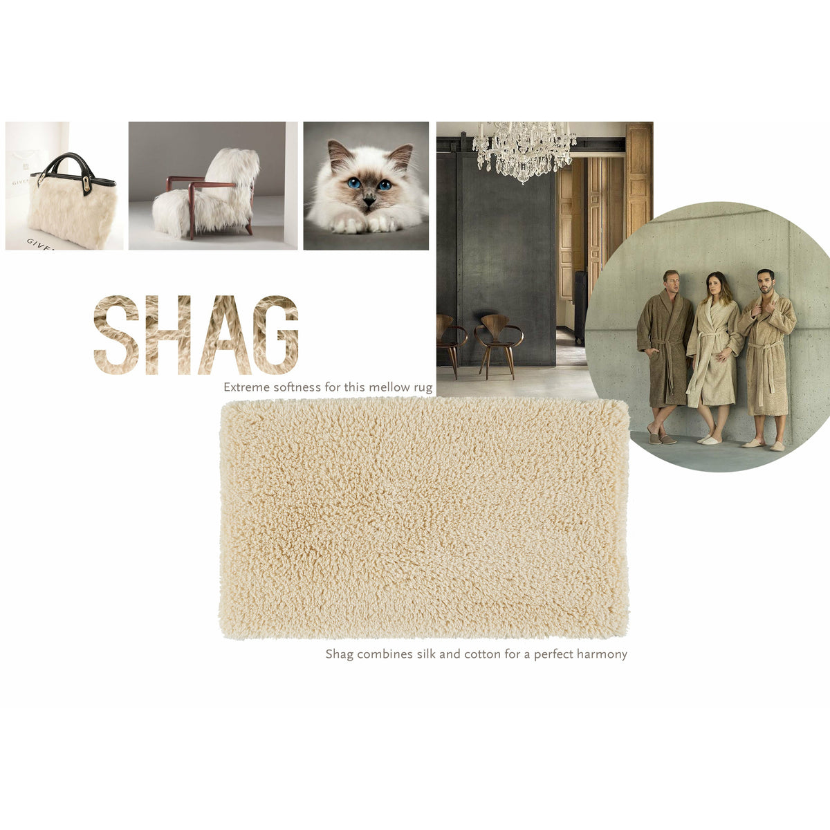 Habidecor Shag Collection Collage Fine Linens