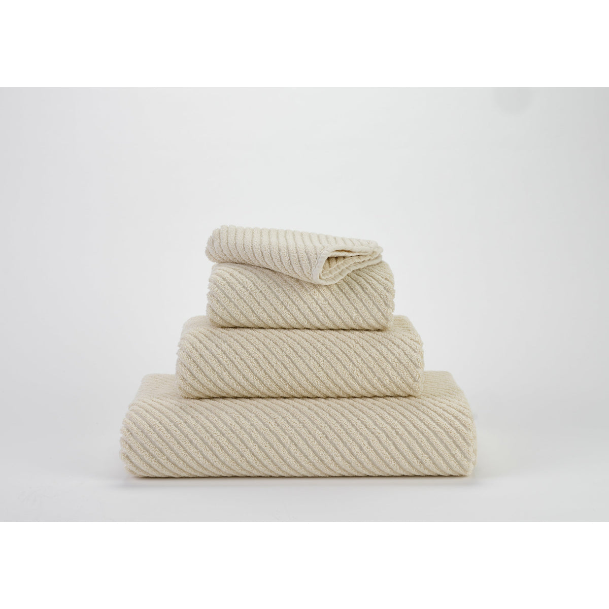 Abyss Super Twill Bath Towels Stack Folded Fine Linens