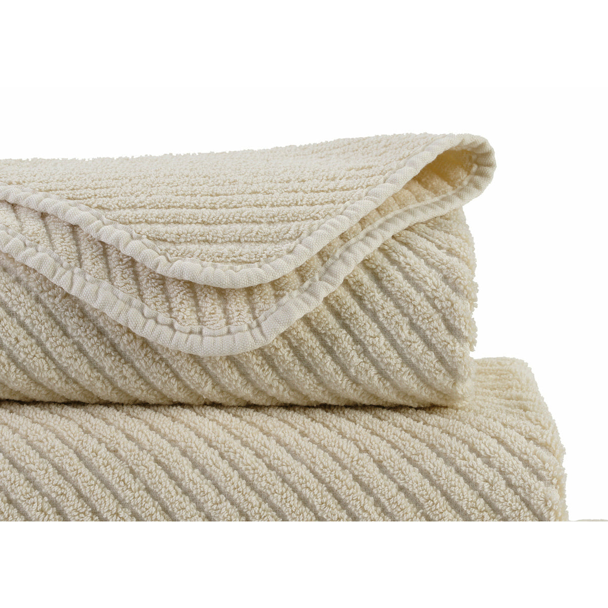 Abyss Habidecor Super Twill Bath Towels Close Up Ecru (101) Fine Linens