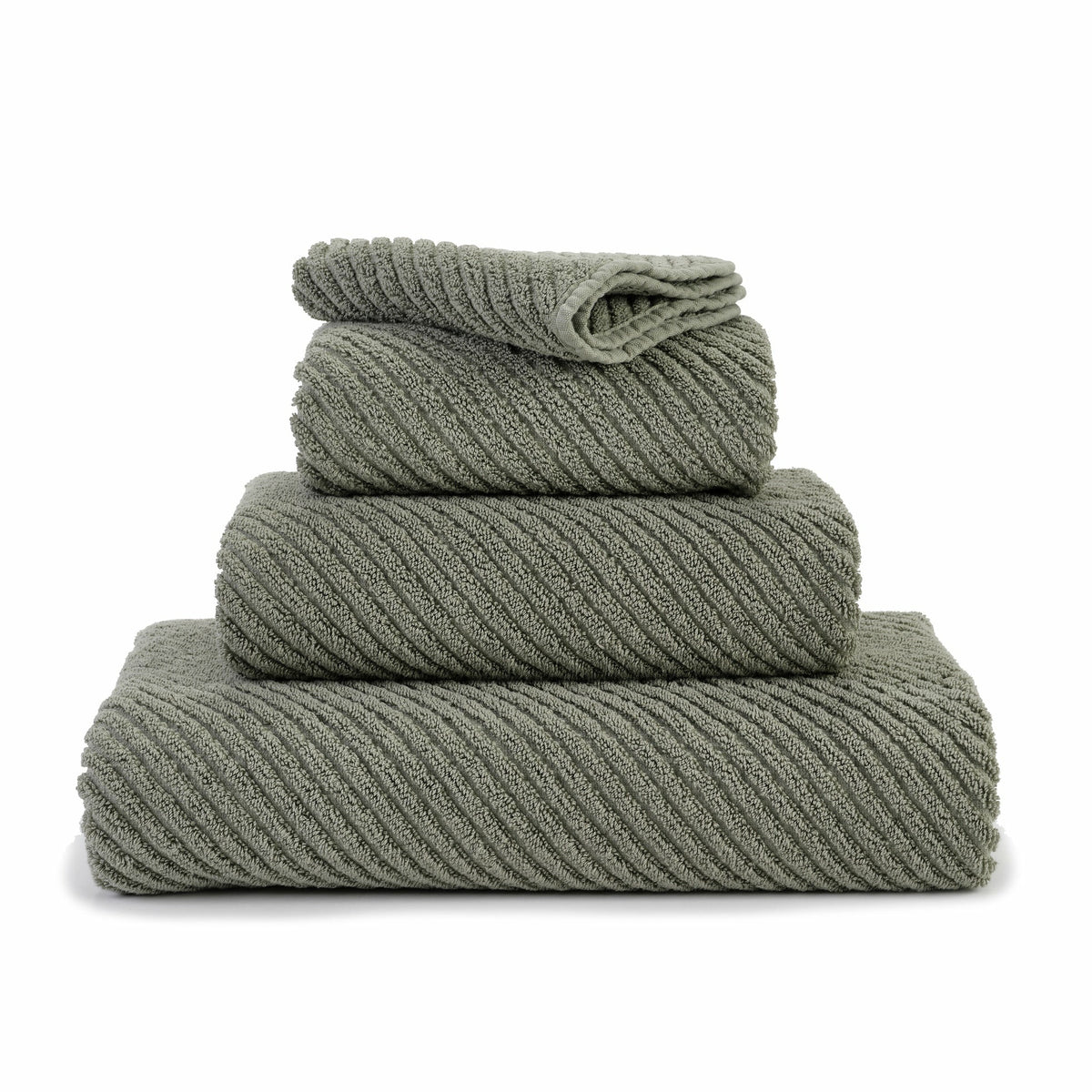 Abyss Habidecor Super Twill Bath Towels Stack Laurel (277) Fine Linens