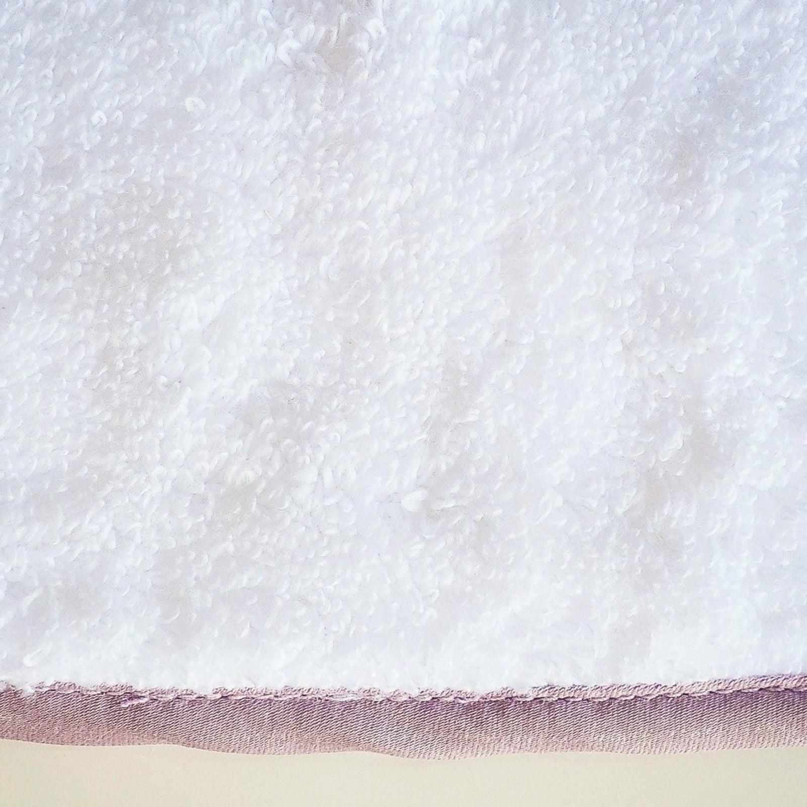 Home Treasures Bodrum Bath Towel White Violet Royal Sateen Fine Linens