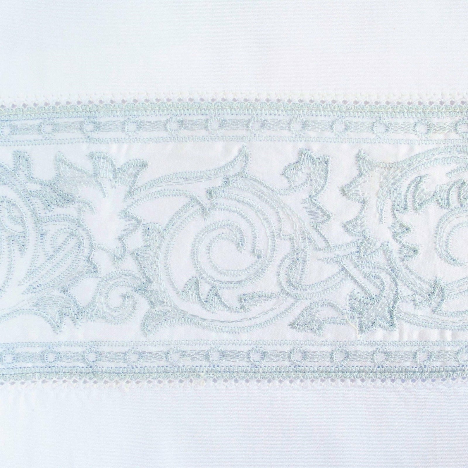 Home Treasures Paris Bedding White/Sky Blue Fine Linens