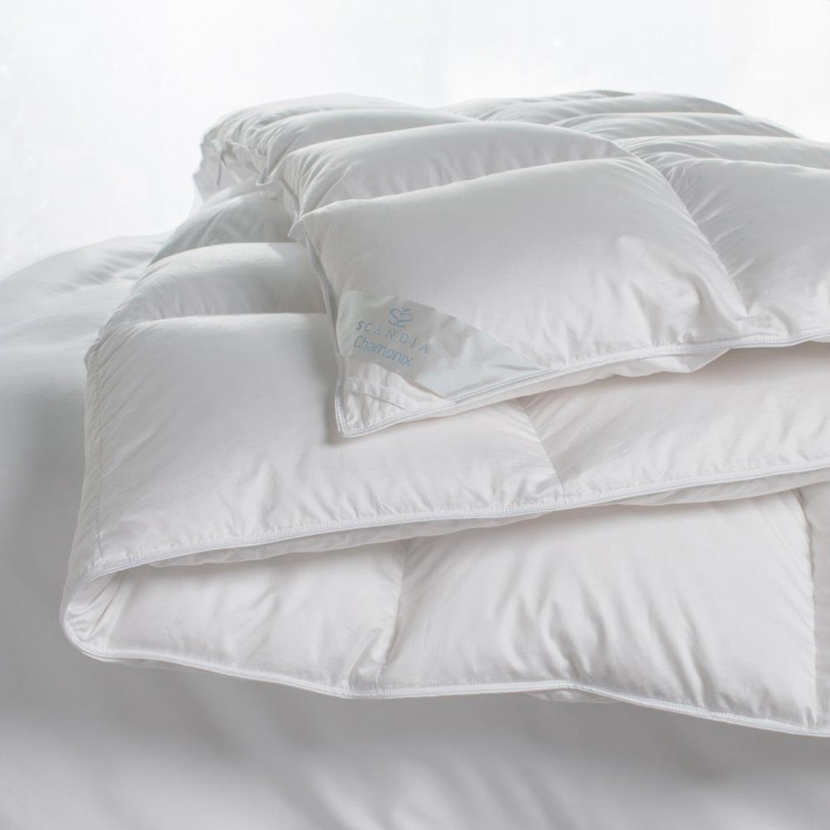 Scandia Home Chamonix Siberian White Goose Down Comforter Main Medium Weight Fine Linens