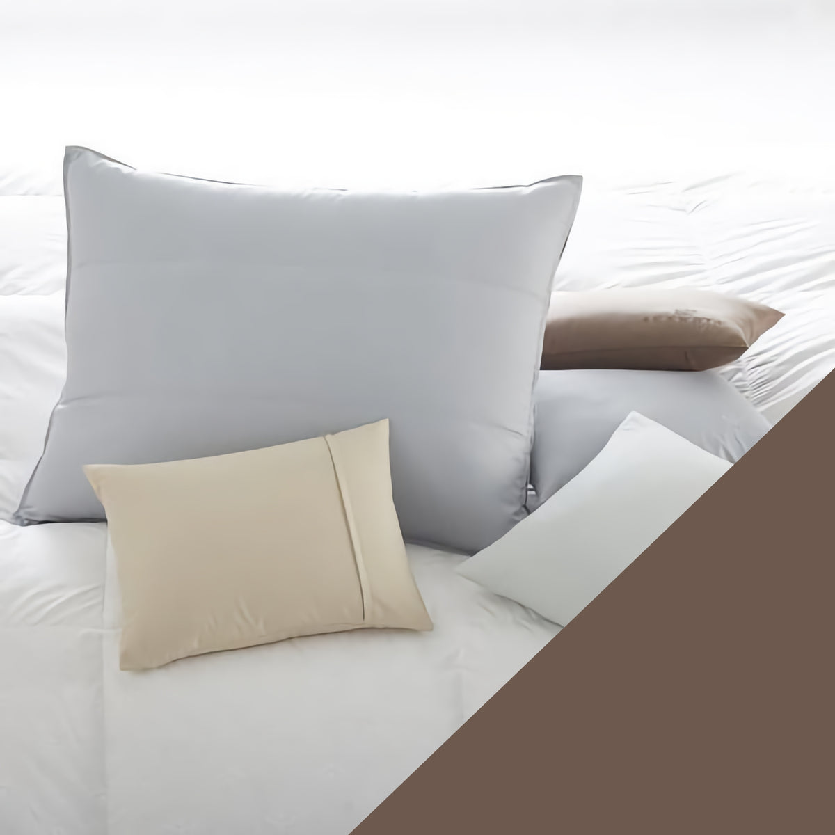 Scandia Home Down Hotel Pillow Cover Fine Linens Cocoa