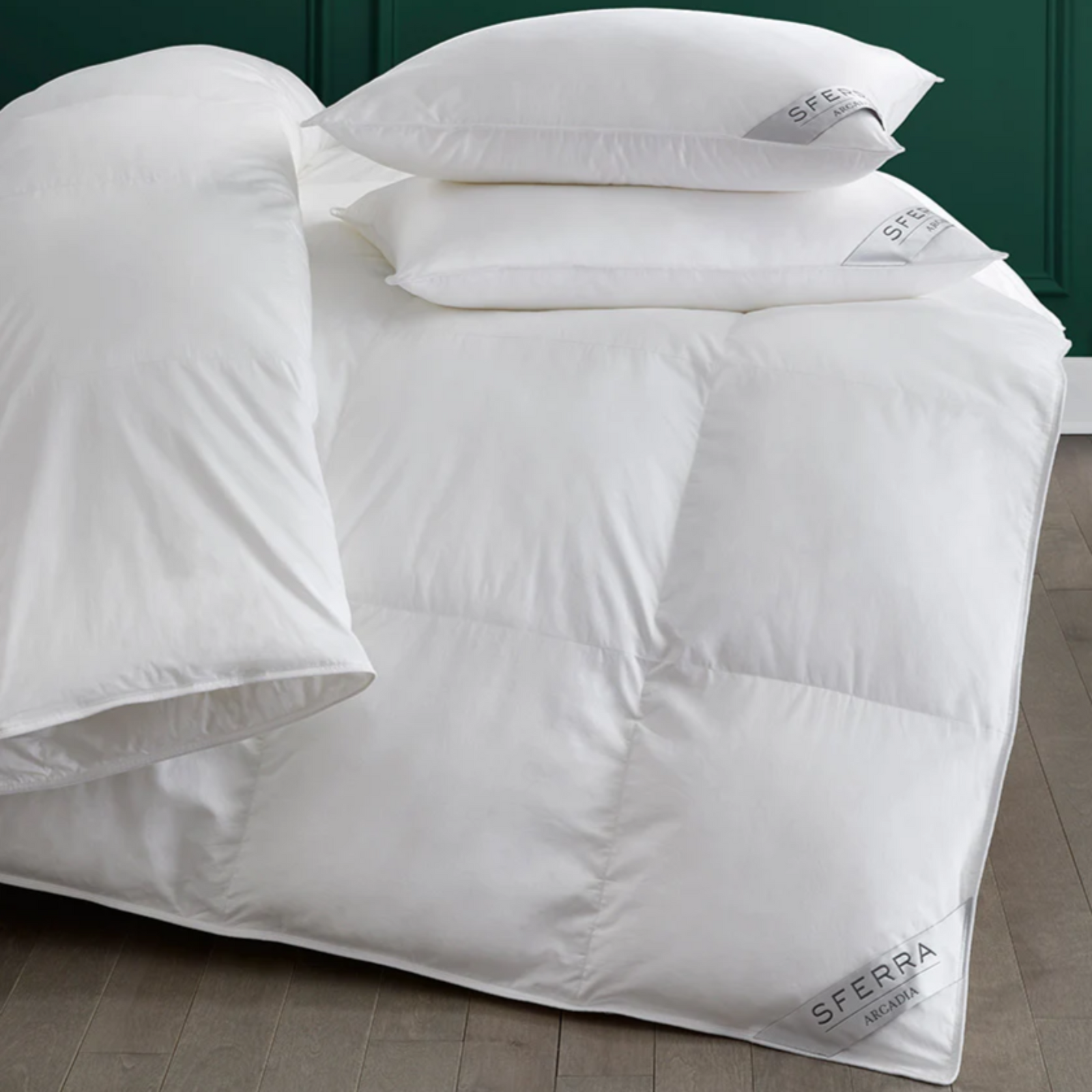 Sferra Arcadia Down Alternative Duvet Inserts Collection Lifestyle Fine Linens