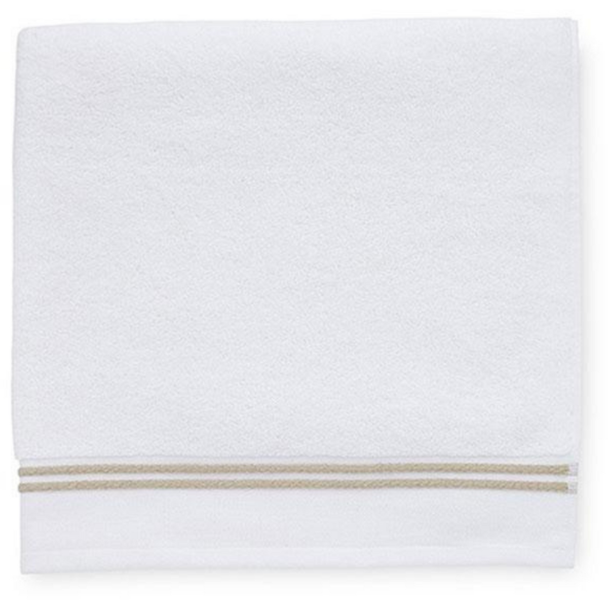 Sferra Aura Bath Towels Main White/Almond Fine Linens