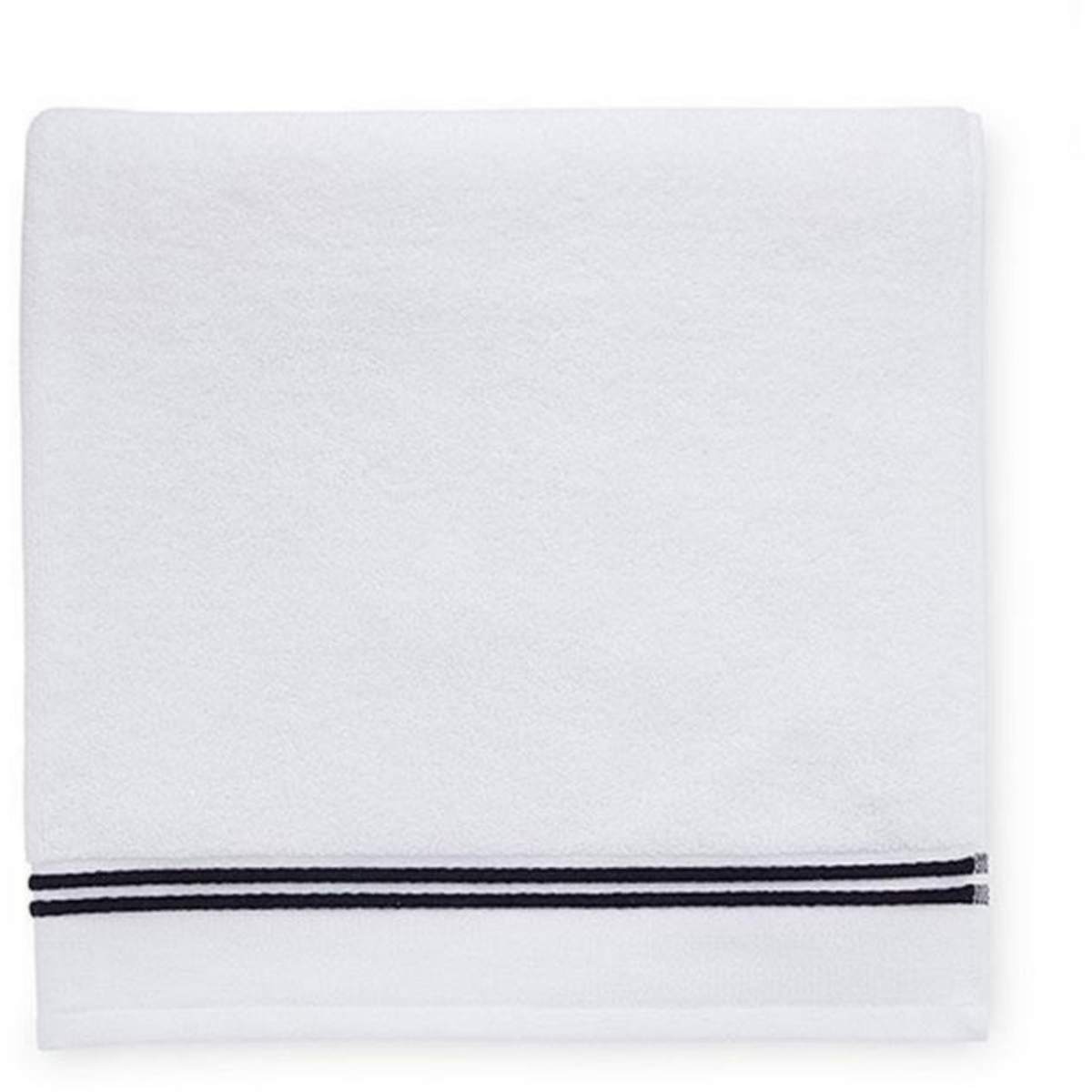 Sferra Aura Bath Towels Main White/Black Fine Linens