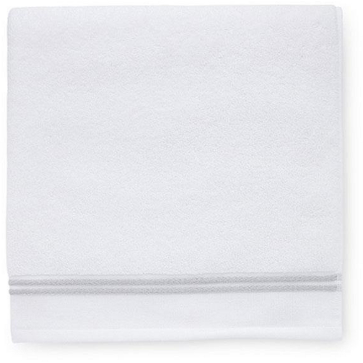 Sferra Aura Bath Towels Main White/Grey Fine Linens
