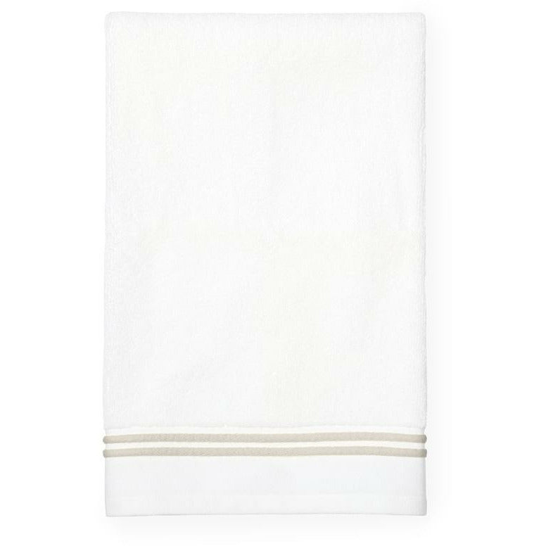 Sferra Aura Bath Towels White/Almond Fine Linens