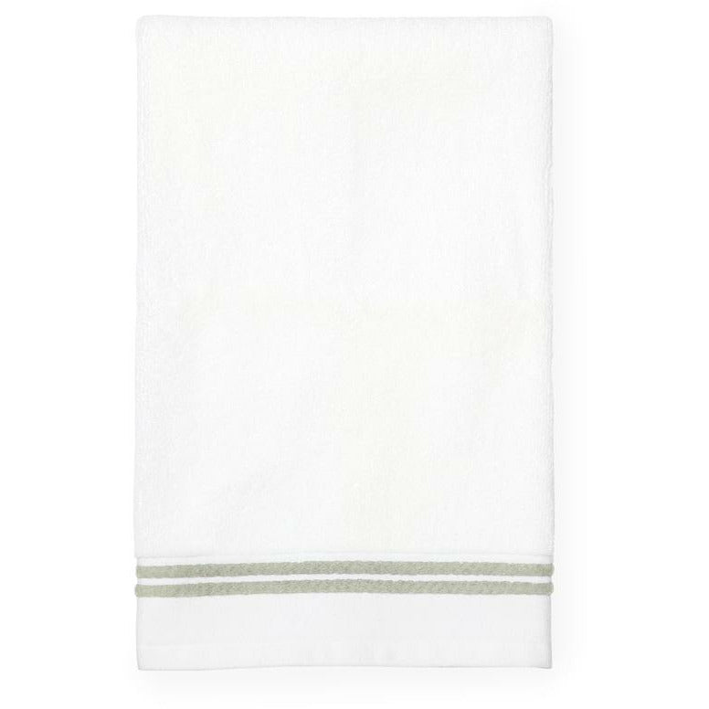 Sferra Aura Bath Towels White/Celadon Fine Linens