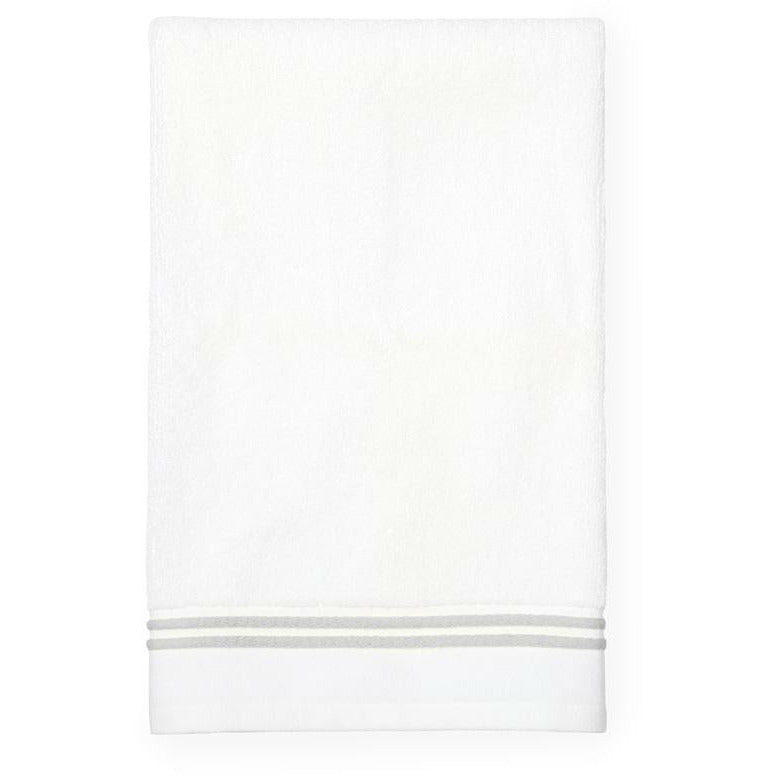 Sferra Aura Bath Towels White/Grey Fine Linens