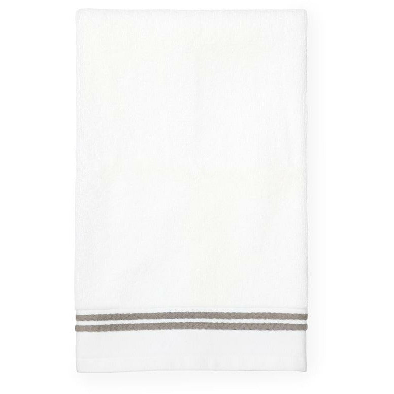 Sferra Aura Bath Towels White/Stone Fine Linens