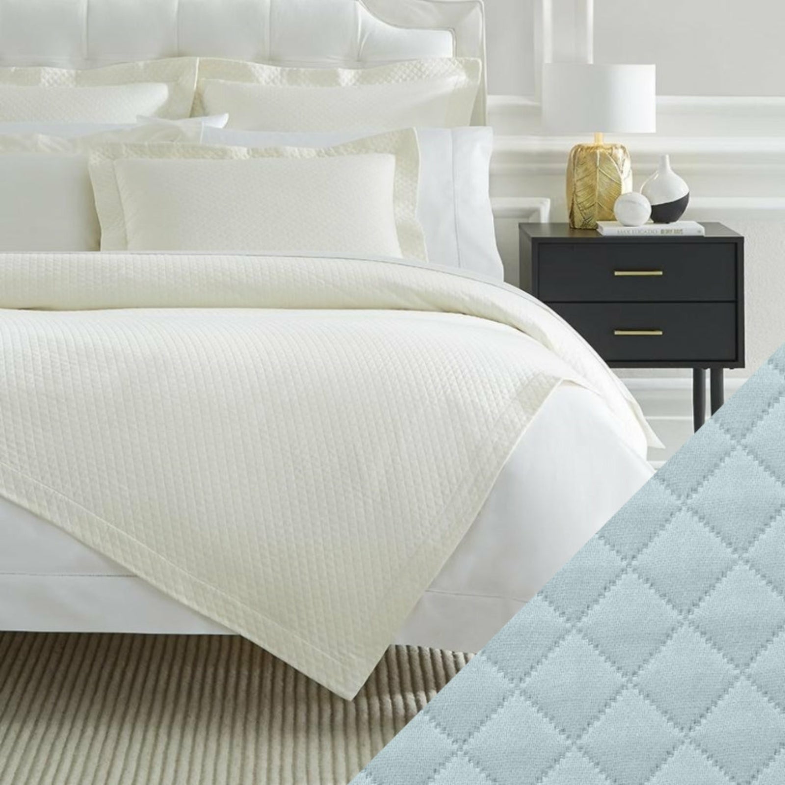 Sferra Bari Bedding Main Aquamarine Fine Linens