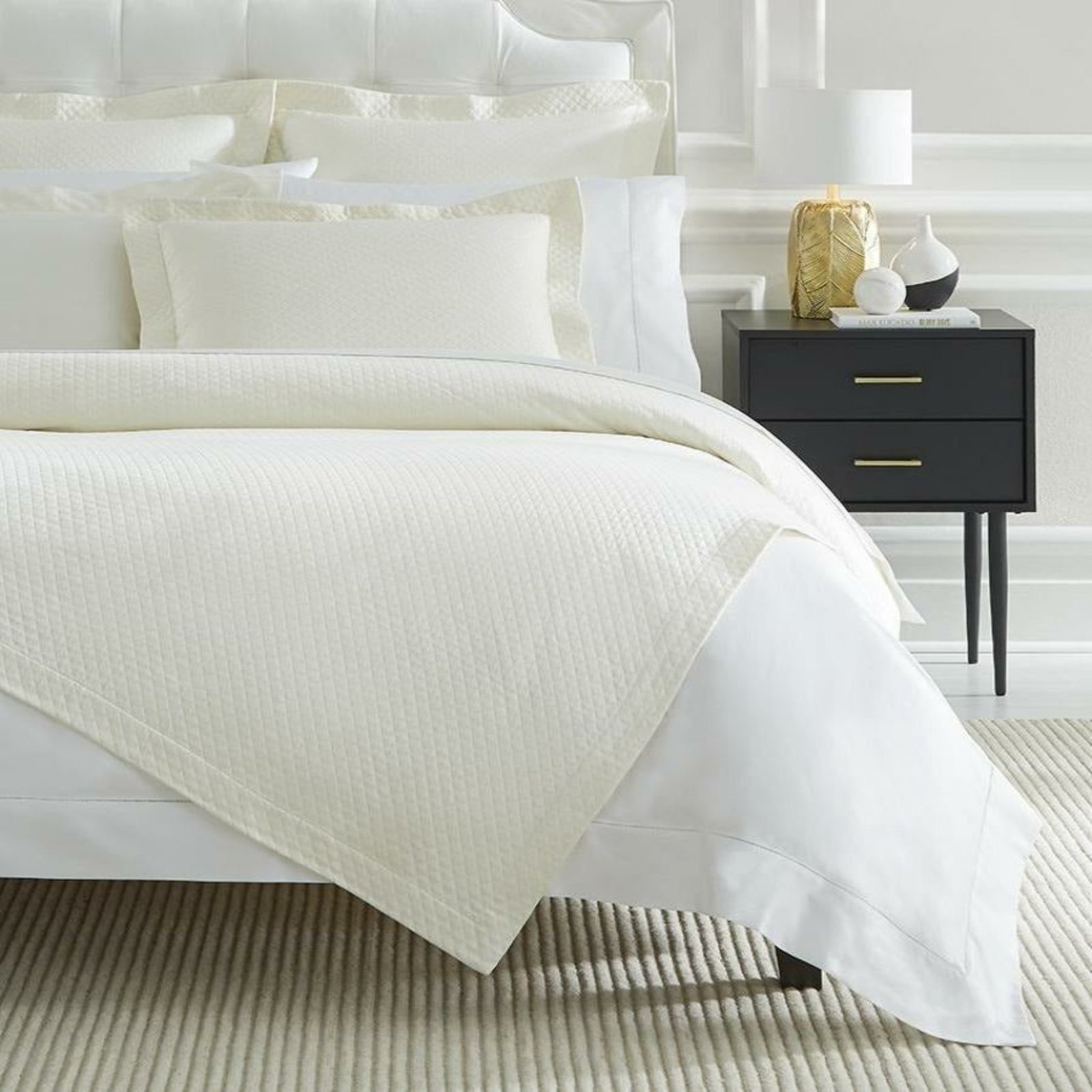 Sferra Bari Bedding Main Ivory Fine Linens